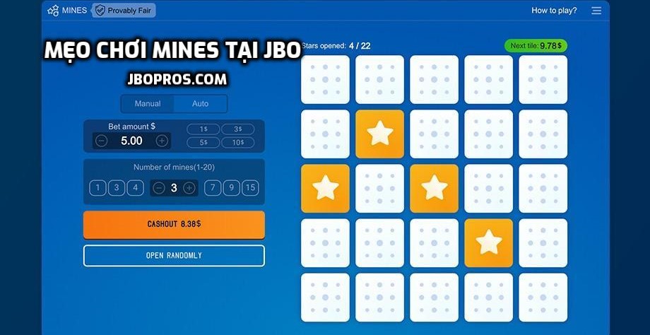 Tiết lộ một số mẹo chơi Mines tại JBO